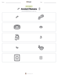 Ancient Romans printable worksheet preview