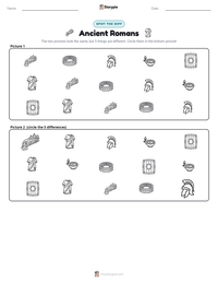 Ancient Romans printable worksheet preview