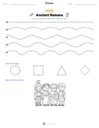 Ancient Romans printable worksheet preview