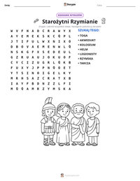 Podgląd drukowalnego arkusza ćwiczeń Starożytni Rzymianie