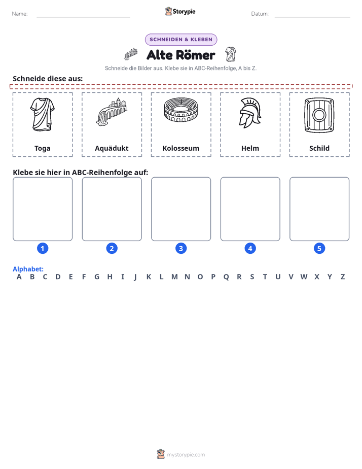 Schneiden & Einfügen Alphabet