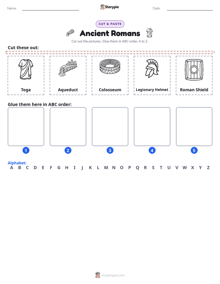 Cut & Paste Alphabet