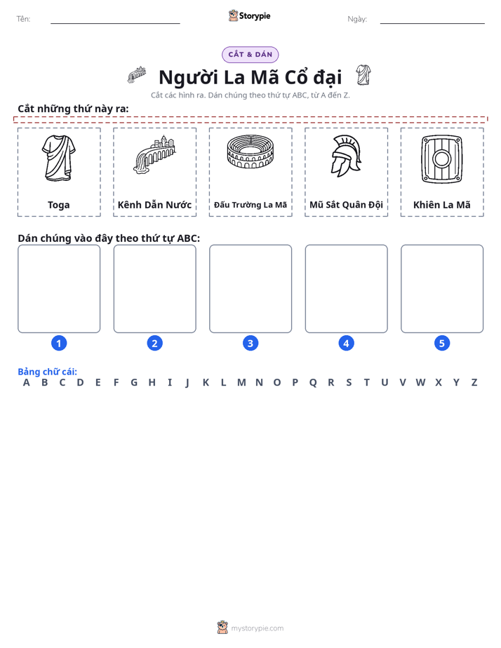 Cắt & Dán Chữ Cái