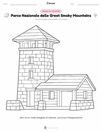 Pagina da colorare di Parco nazionale delle Great Smoky Mountains per bambini