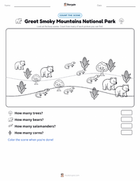 Great Smoky Mountains National Park printable worksheet preview