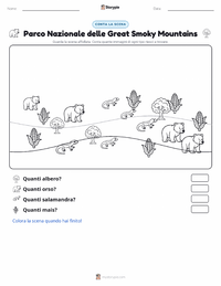 Anteprima della scheda stampabile di Parco nazionale delle Great Smoky Mountains