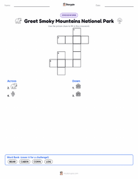 Great Smoky Mountains National Park printable worksheet preview