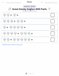 Great Smoky Dağları Milli Parkı yazdırılabilir çalışma sayfası önizlemesi