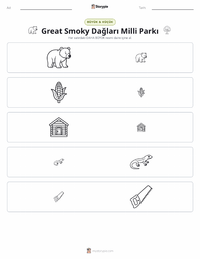 Great Smoky Dağları Milli Parkı yazdırılabilir çalışma sayfası önizlemesi