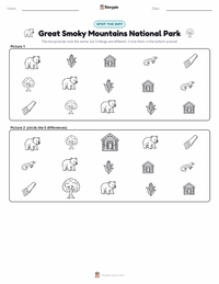 Great Smoky Mountains National Park printable worksheet preview