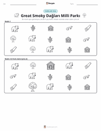 Great Smoky Dağları Milli Parkı yazdırılabilir çalışma sayfası önizlemesi