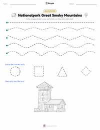 Great-Smoky-Mountains-Nationalpark druckbare Arbeitsblatt Vorschau