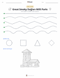Great Smoky Dağları Milli Parkı yazdırılabilir çalışma sayfası önizlemesi