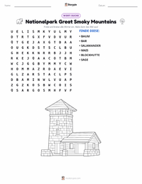 Great-Smoky-Mountains-Nationalpark druckbare Arbeitsblatt Vorschau