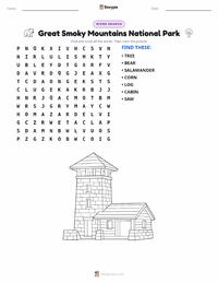 Great Smoky Mountains National Park printable worksheet preview