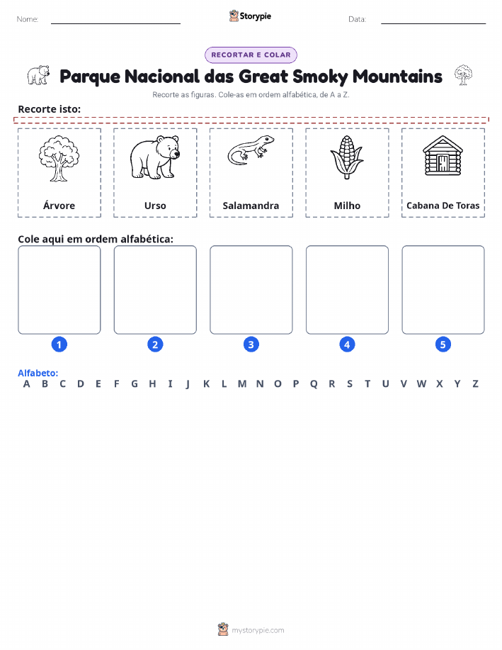 Recortar & Colar Alfabeto