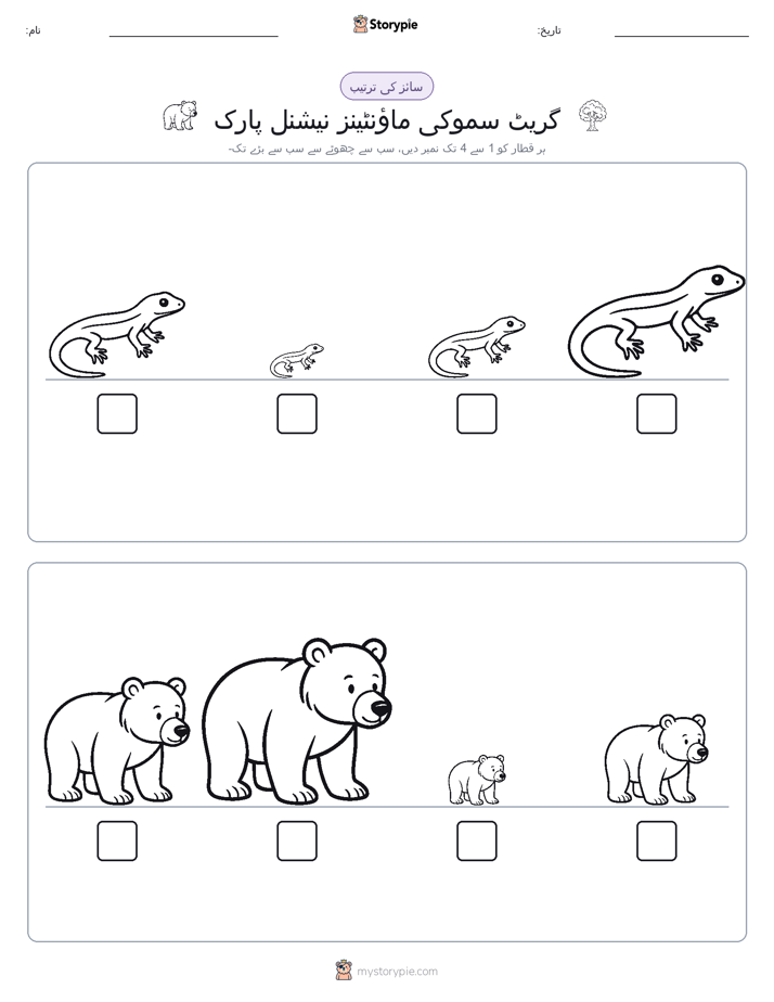سائز کی ترتیب