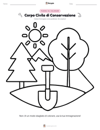 Pagina da colorare di Civilian Conservation Corps per bambini