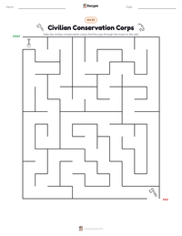 Civilian Conservation Corps printable worksheet preview