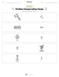Civilian Conservation Corps printable worksheet preview