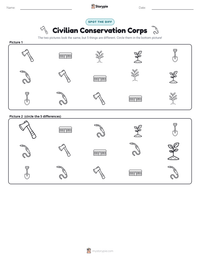 Civilian Conservation Corps printable worksheet preview