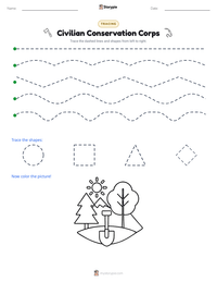 Civilian Conservation Corps printable worksheet preview