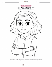 Anteprima della scheda stampabile di Anne Frank
