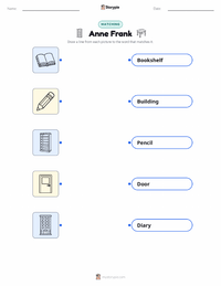 Anne Frank printable worksheet for kids