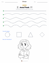 Anne Frank printable worksheet preview