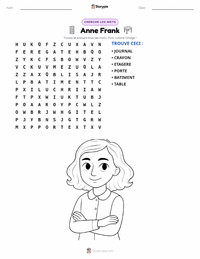 Aperçu de la feuille de travail imprimable Anne Frank