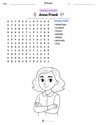 Podgląd drukowalnego arkusza ćwiczeń Anne Frank