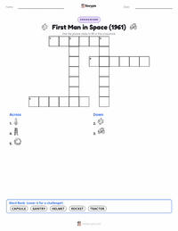 First Man in Space (1961) printable worksheet preview