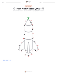 First Man in Space (1961) printable worksheet preview