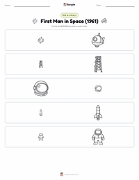 First Man in Space (1961) printable worksheet preview