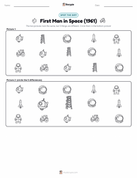 First Man in Space (1961) printable worksheet preview