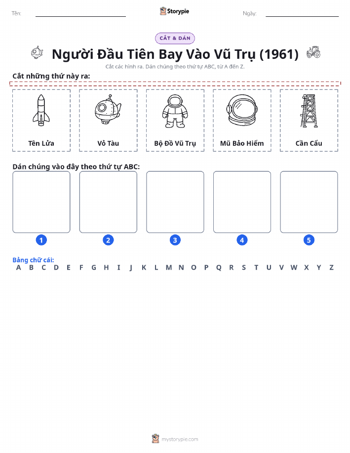 Cắt & Dán Chữ Cái