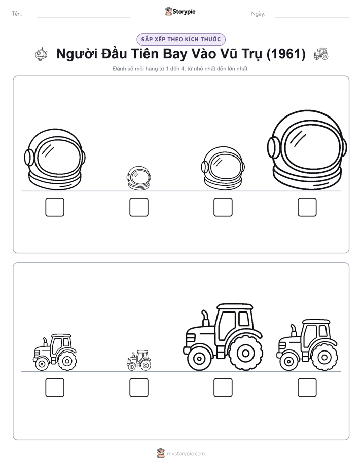 Thứ Tự Kích Thước