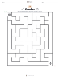 Cherokee printable worksheet preview