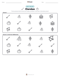 Cherokee printable worksheet preview