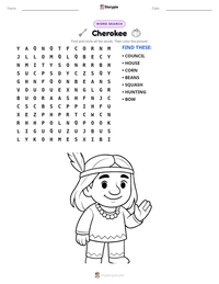 Cherokee printable worksheet preview