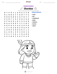 Anteprima della scheda stampabile di Cherokee