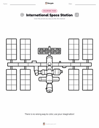 International Space Station printable worksheet preview