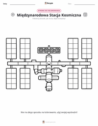 Podgląd drukowalnego arkusza ćwiczeń Międzynarodowa Stacja Kosmiczna