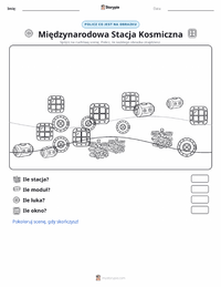 Podgląd drukowalnego arkusza ćwiczeń Międzynarodowa Stacja Kosmiczna