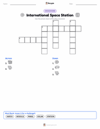 International Space Station printable worksheet preview
