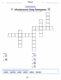 Uluslararası Uzay İstasyonu yazdırılabilir çalışma sayfası önizlemesi