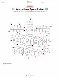 International Space Station printable worksheet preview