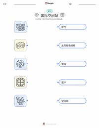 国际空间站 可打印工作表预览