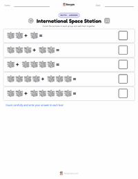 International Space Station printable worksheet preview