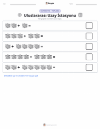 Uluslararası Uzay İstasyonu yazdırılabilir çalışma sayfası önizlemesi